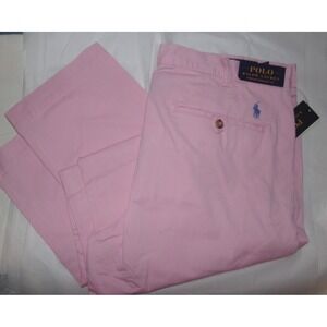 NWT‎ Men's Ralph Lauren Polo Pant Stretch Straight Fit CHINO~PINK~SZ 32X32